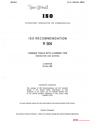 ISO/R 504:1966 PDF