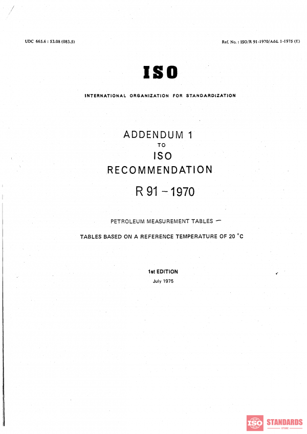 ISO/R 91:1970 PDF