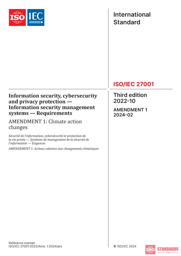 ISO/IEC 27001:2022/AMD1:2024 PDF
