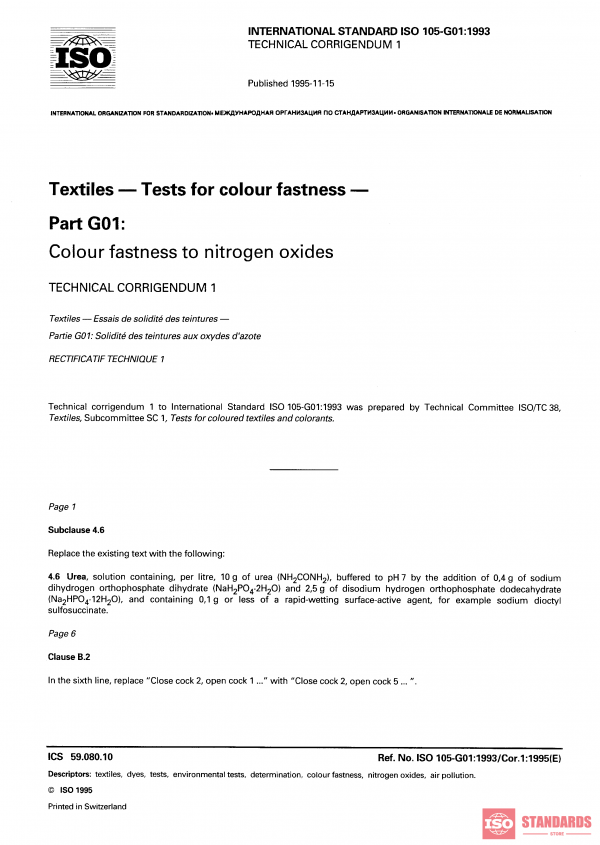 ISO 105-G01:1993/Cor 1:1995 PDF