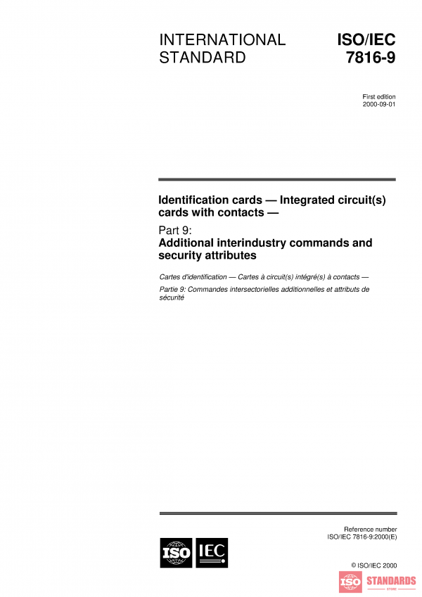 ISO/IEC 7816-9:2000 PDF