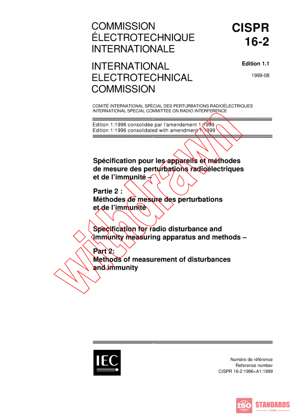 CISPR 16-2:1996+AMD1:1999 CSV PDF