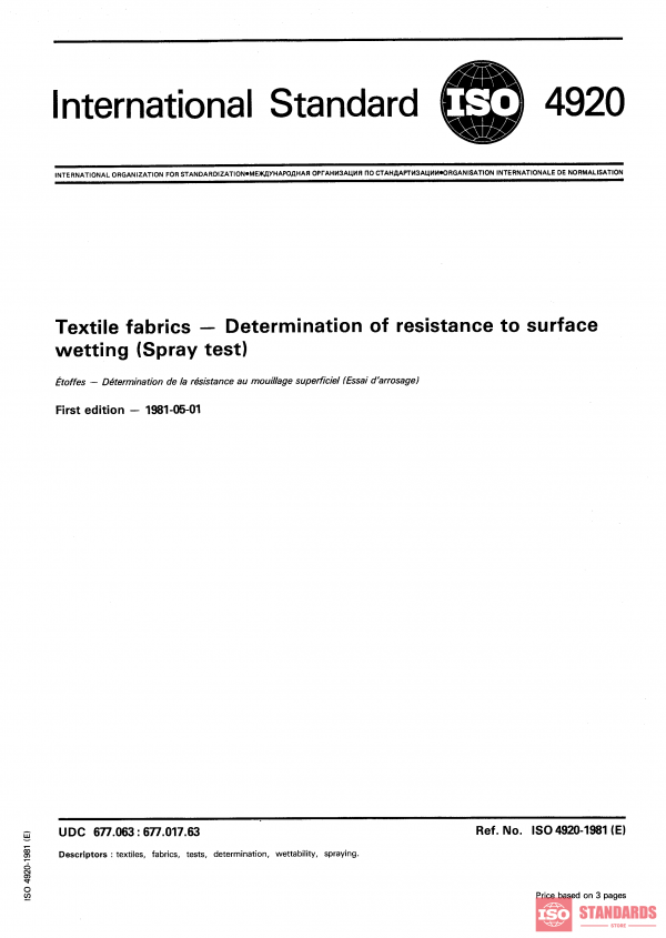 ISO 4920:1981 PDF