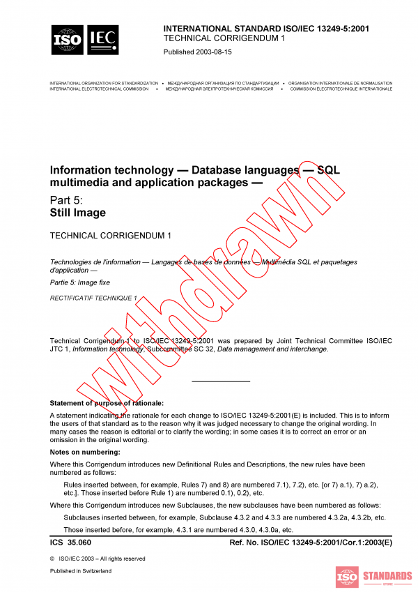 ISO/IEC 13249-5:2001/COR1:2003 PDF