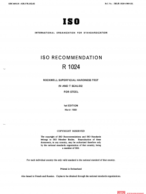 ISO/R 1024:1969 PDF