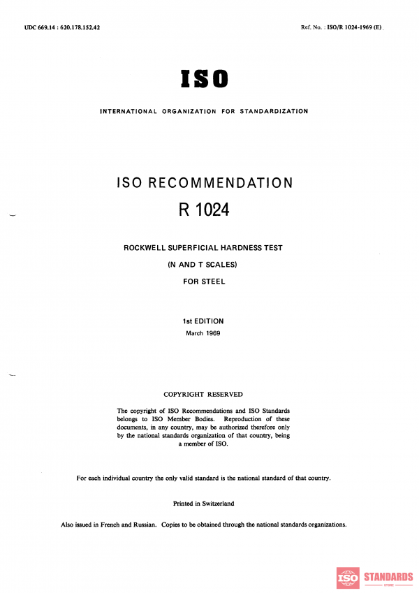 ISO/R 1024:1969 PDF