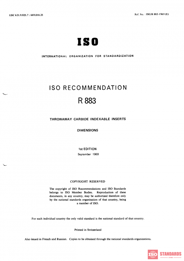 ISO/R 883:1969 PDF