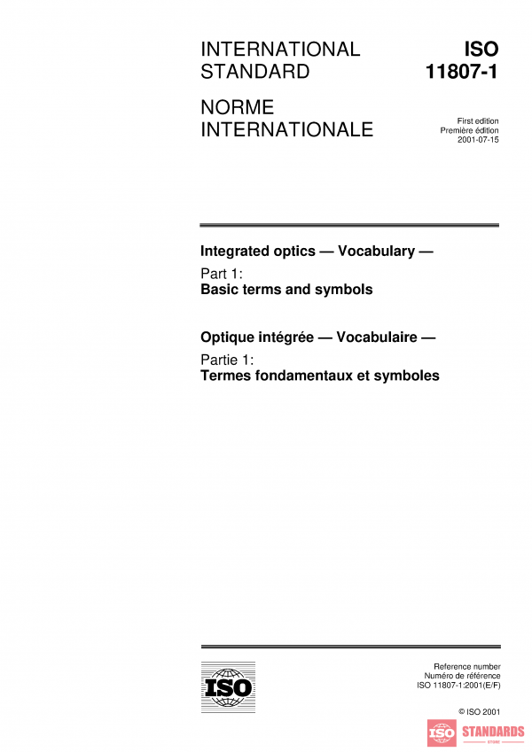 ISO 11807-1:2001 PDF