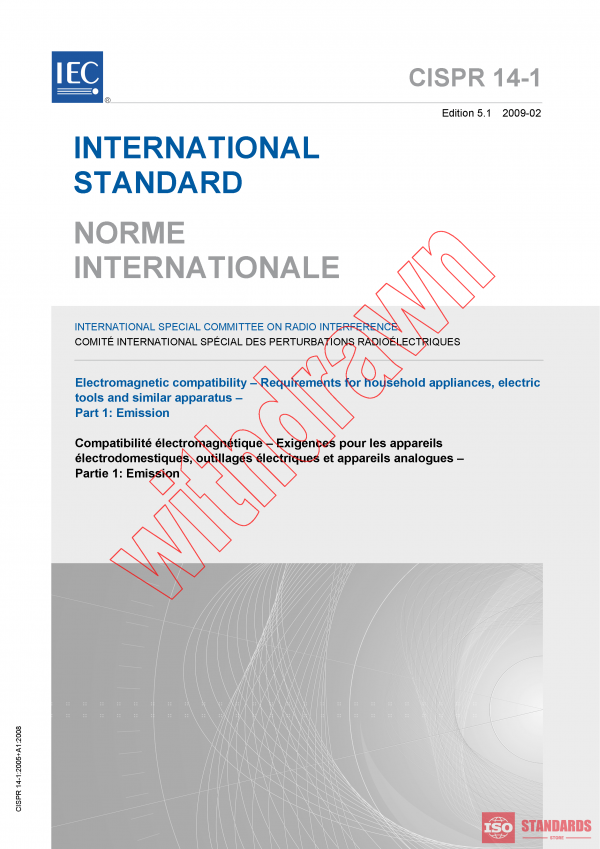 CISPR 14-1:2005+AMD1:2008 CSV PDF