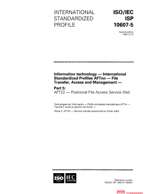 ISO/IEC ISP 10607-5:1995 PDF