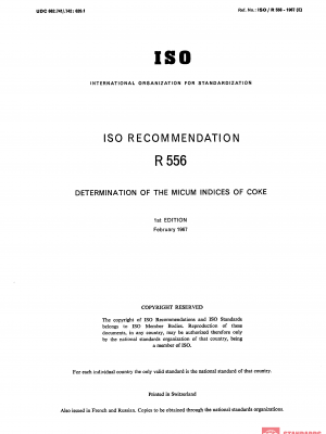 ISO/R 556:1967 PDF