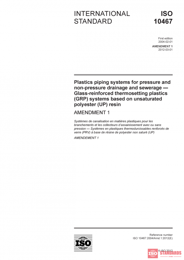 ISO 10467:2004/Amd 1:2012 PDF