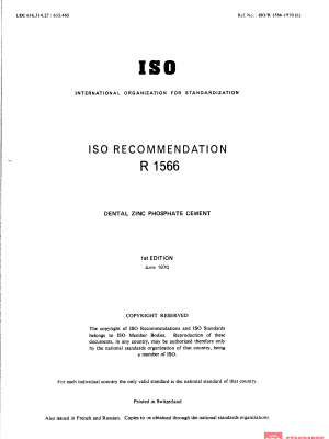 ISO/R 1566:1970 PDF
