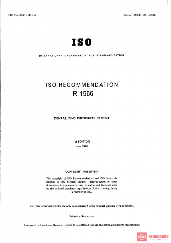 ISO/R 1566:1970 PDF