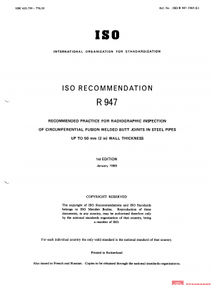 ISO/R 947:1969 PDF