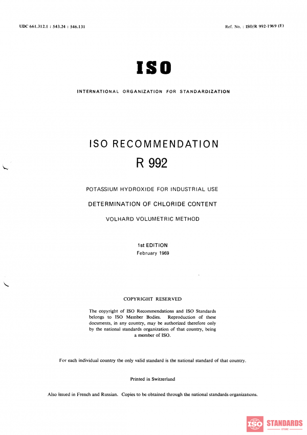 ISO/R 992:1969 PDF