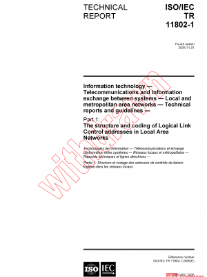 ISO/IEC TR 11802-1:2005 PDF
