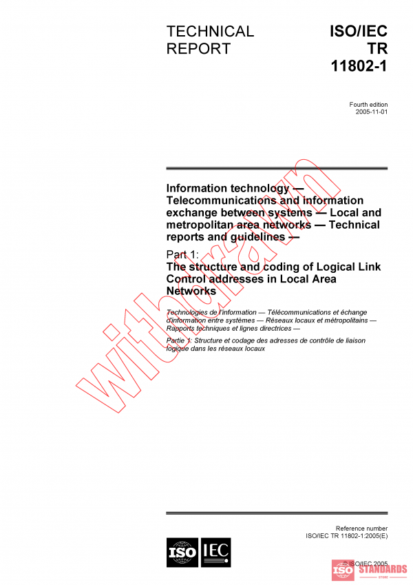 ISO/IEC TR 11802-1:2005 PDF
