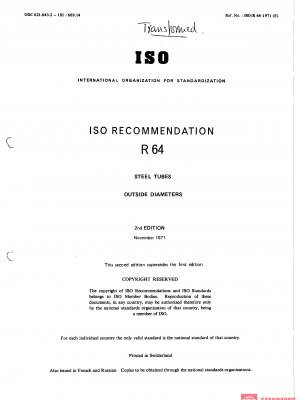 ISO/R 64:1971 PDF