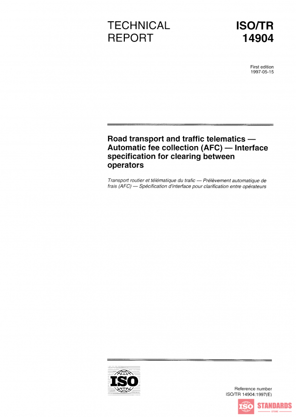 ISO/TR 14904:1997 PDF