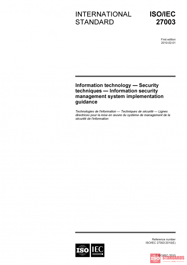 ISO/IEC 27003 :2010 PDF