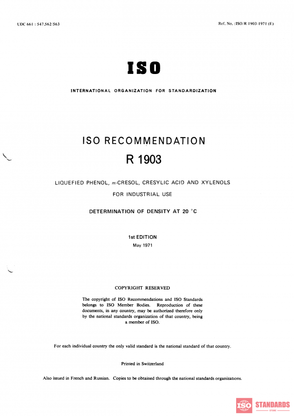 ISO/R 1903:1971 PDF