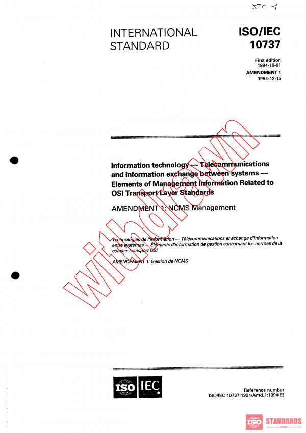 ISO/IEC 10737:1994/AMD1:1994 PDF