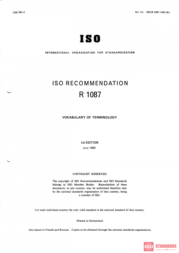 ISO/R 1087:1969 PDF