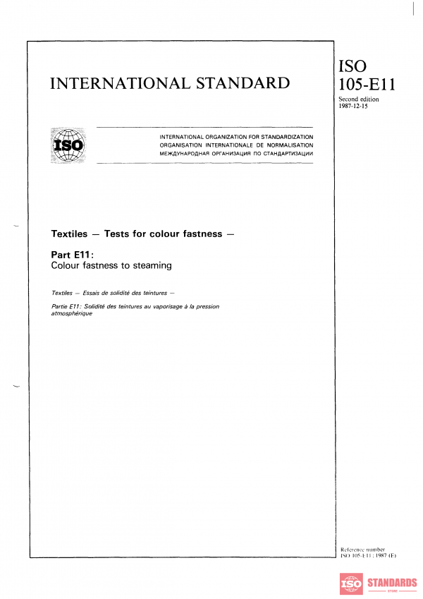 ISO 105-E11:1987 PDF