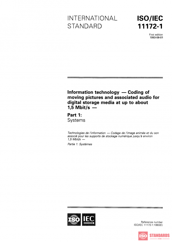ISO/IEC 11172-1:1993 PDF