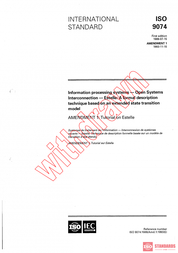 ISO 9074:1989/AMD1:1993 PDF