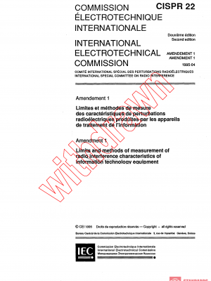 CISPR 22:1993/AMD1:1995 PDF