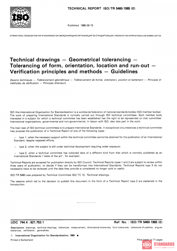 ISO/TR 5460:1985 PDF