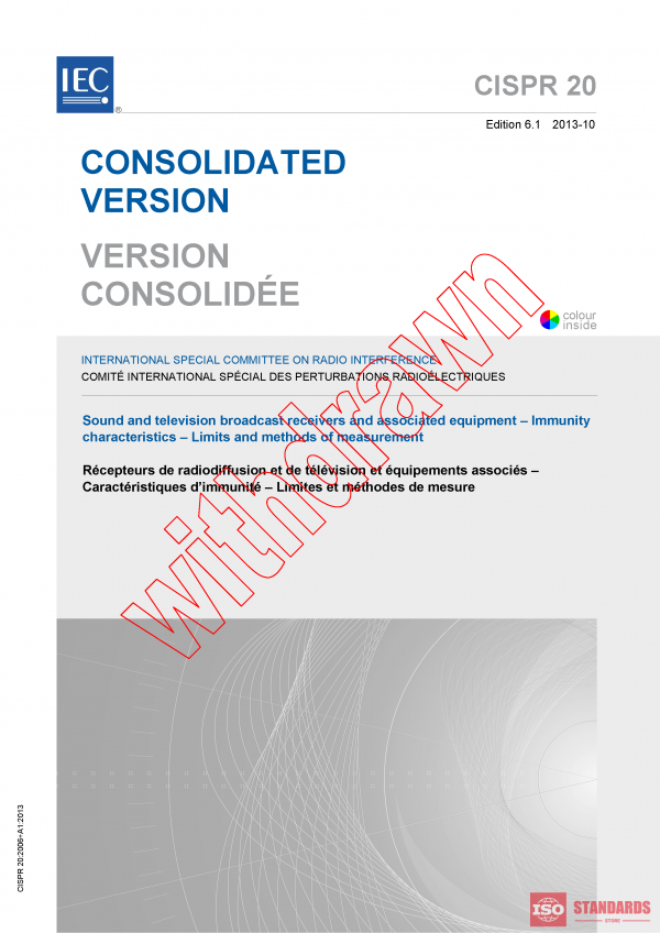 CISPR 20:2006+AMD1:2013 CSV PDF