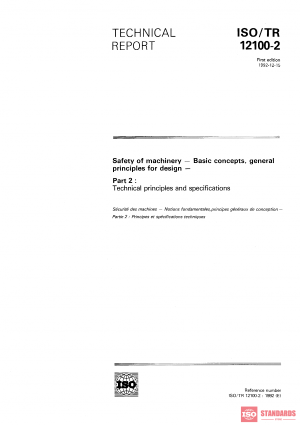 ISO/TR 12100-2:1992 PDF