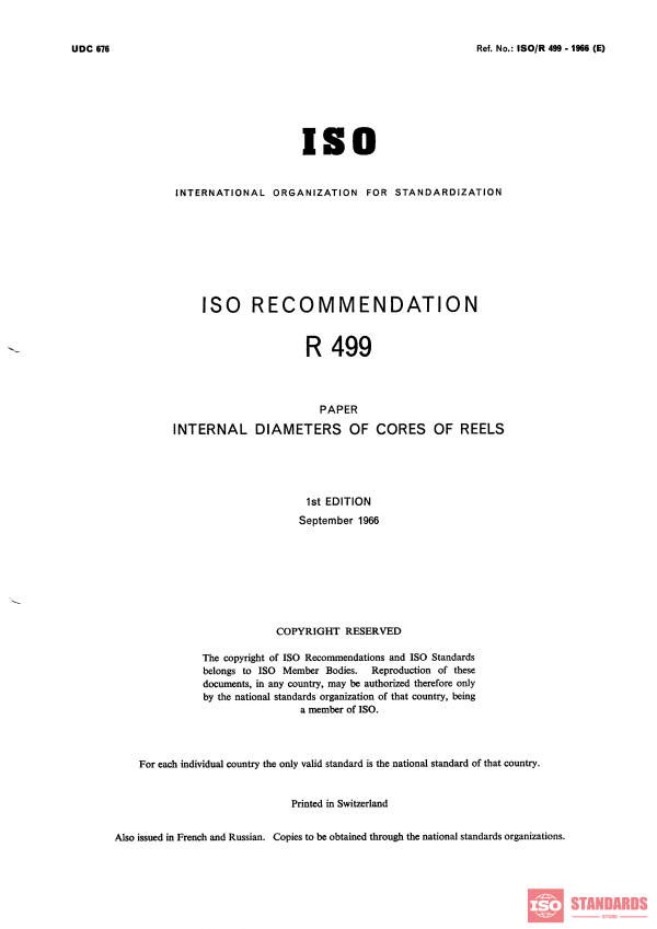 ISO/R 499:1966 PDF