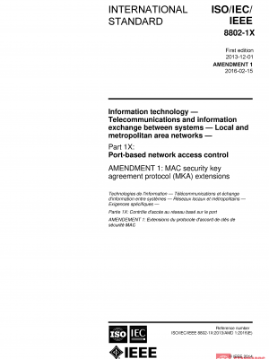 ISO/IEC/IEEE 8802-1X:2013/AMD1:2016 PDF