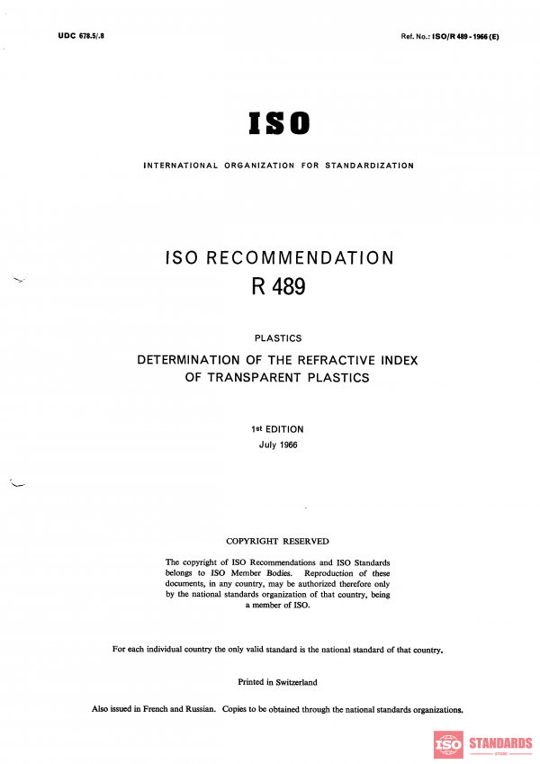 ISO/R 489:1966 PDF