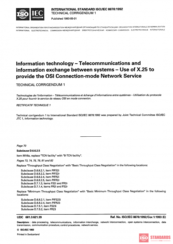 ISO/IEC 8878:1992/COR1:1993 PDF