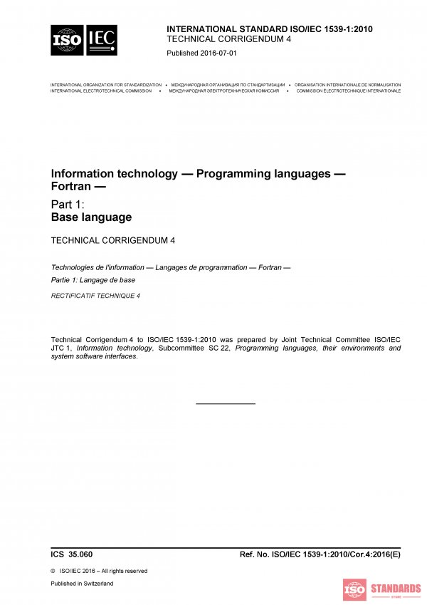 ISO/IEC 1539-1:2010/COR4:2016 PDF