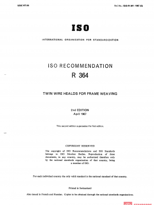 ISO/R 364:1967 PDF