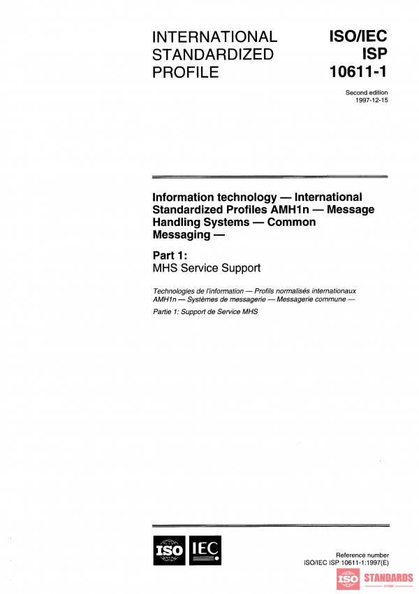 ISO/IEC ISP 10611-1:1997 PDF