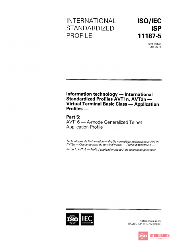 ISO/IEC ISP 11187-5:1996 PDF