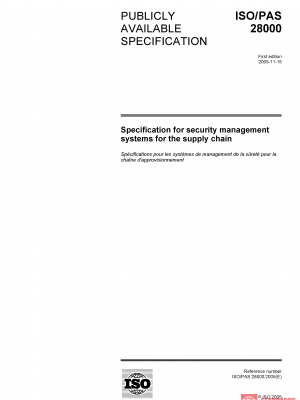 ISO/PAS 28000:2005 PDF