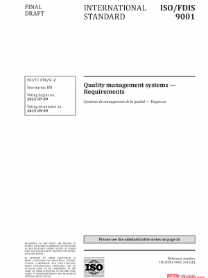 ISO/FDIS 9001 :2015 PDF