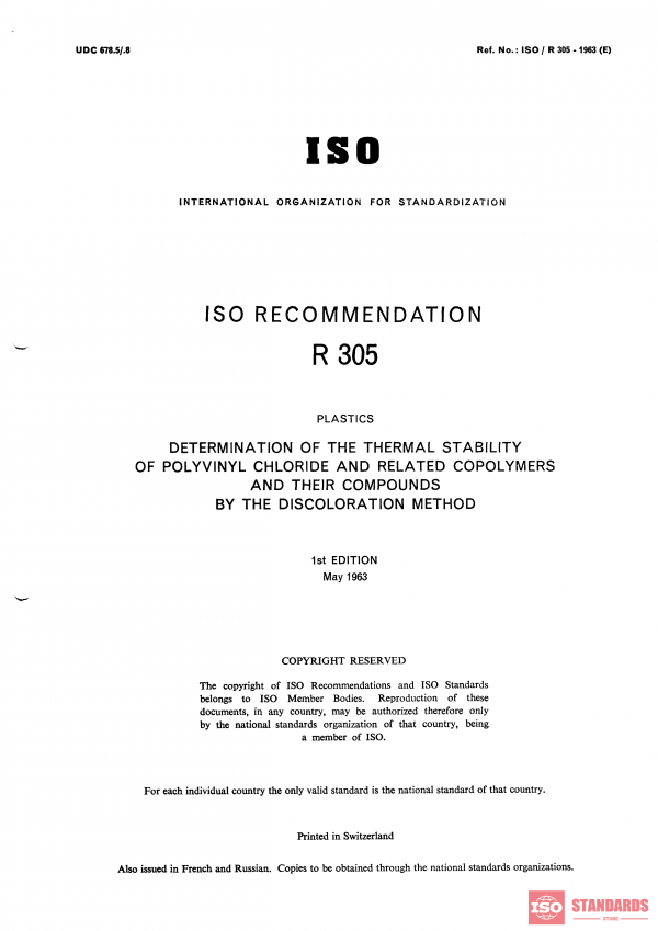 ISO/R 305:1963 PDF