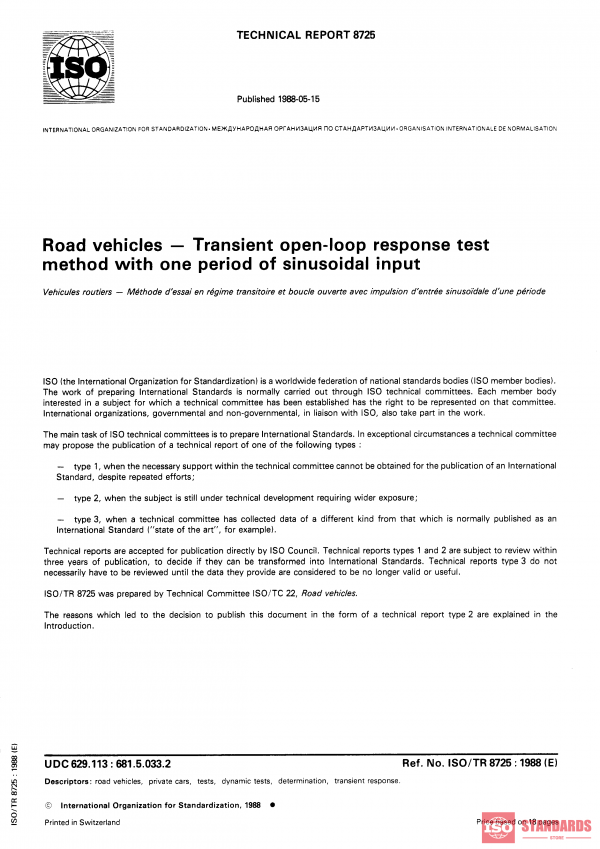 ISO/TR 8725:1988 PDF