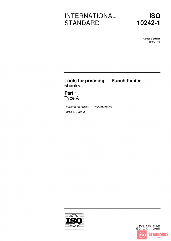 ISO 10242-1:1998 PDF