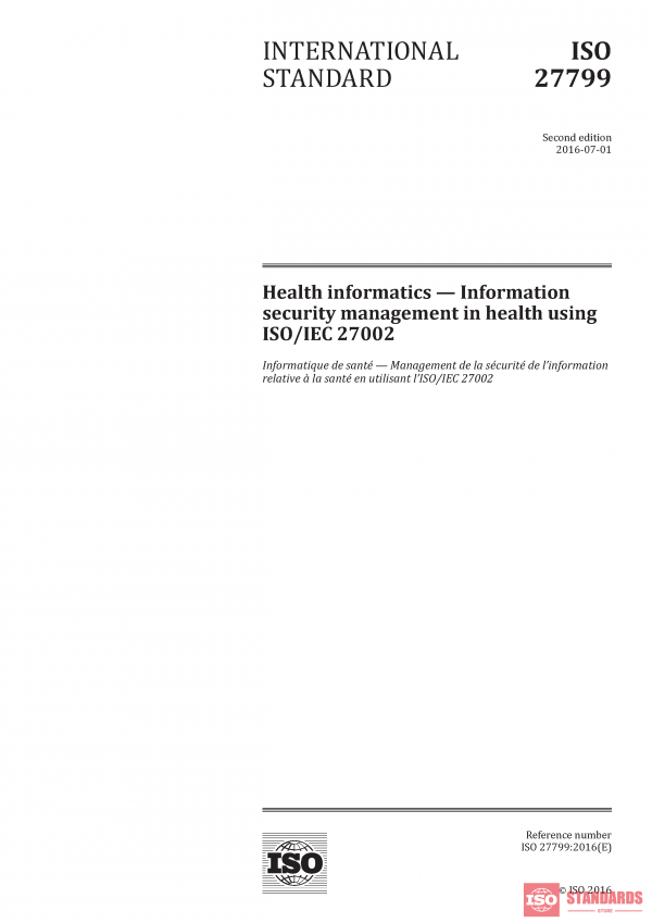 ISO 27799:2016 PDF