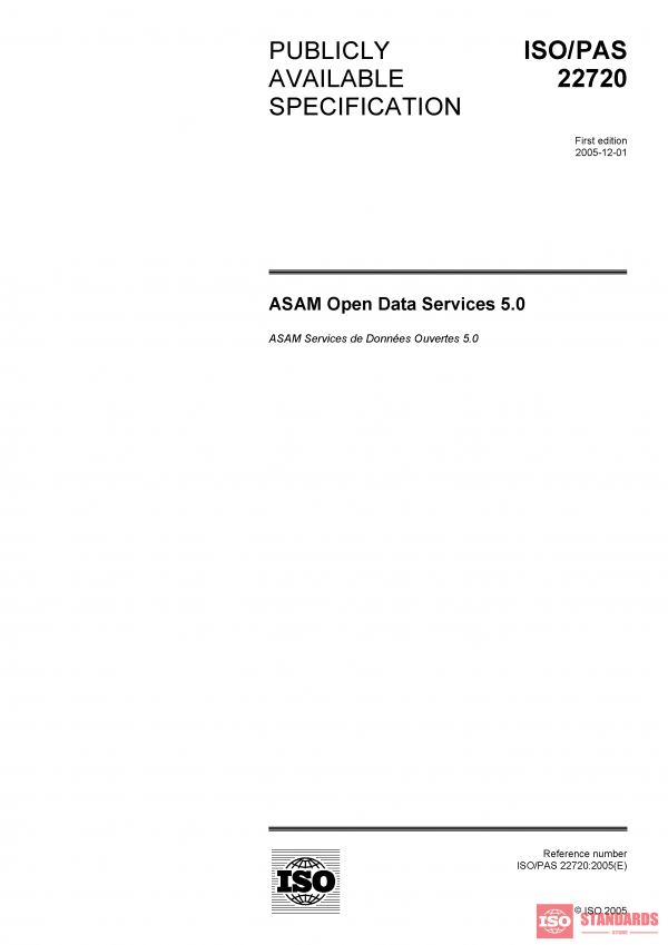 ISO/PAS 22720:2005 PDF